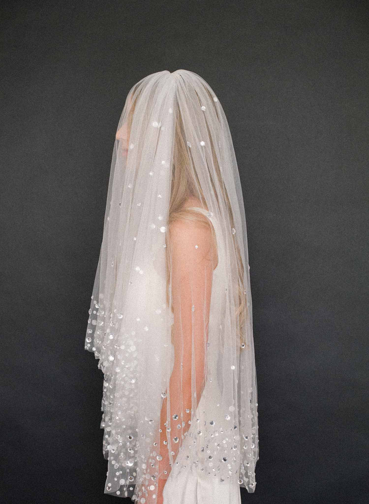 bridal art deco inspired veil, twigs & honey, wedding veil, accessory
