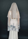 bridal shimmery lightweight veil, weddings, twigs & honey