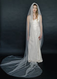 bridal train veil, lightweight, tulle, wedding veil, twigs and hone