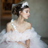 bridal crown, tiara of flowers, crystals, twigs & honey headband