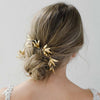 grecian inspired gold wing hairpin and comb set of 3, twigs & honey