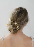 grecian inspired gold wing hairpin and comb set of 3, twigs & honey