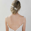 bridal pearl headpiece, crystals, twigs & honey
