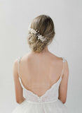 bridal pearl headpiece, crystals, twigs & honey