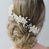 Pearlescent florals and crystal headpiece - Style #2026