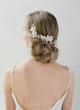bridal pearl headpiece, crystals, twigs & honey