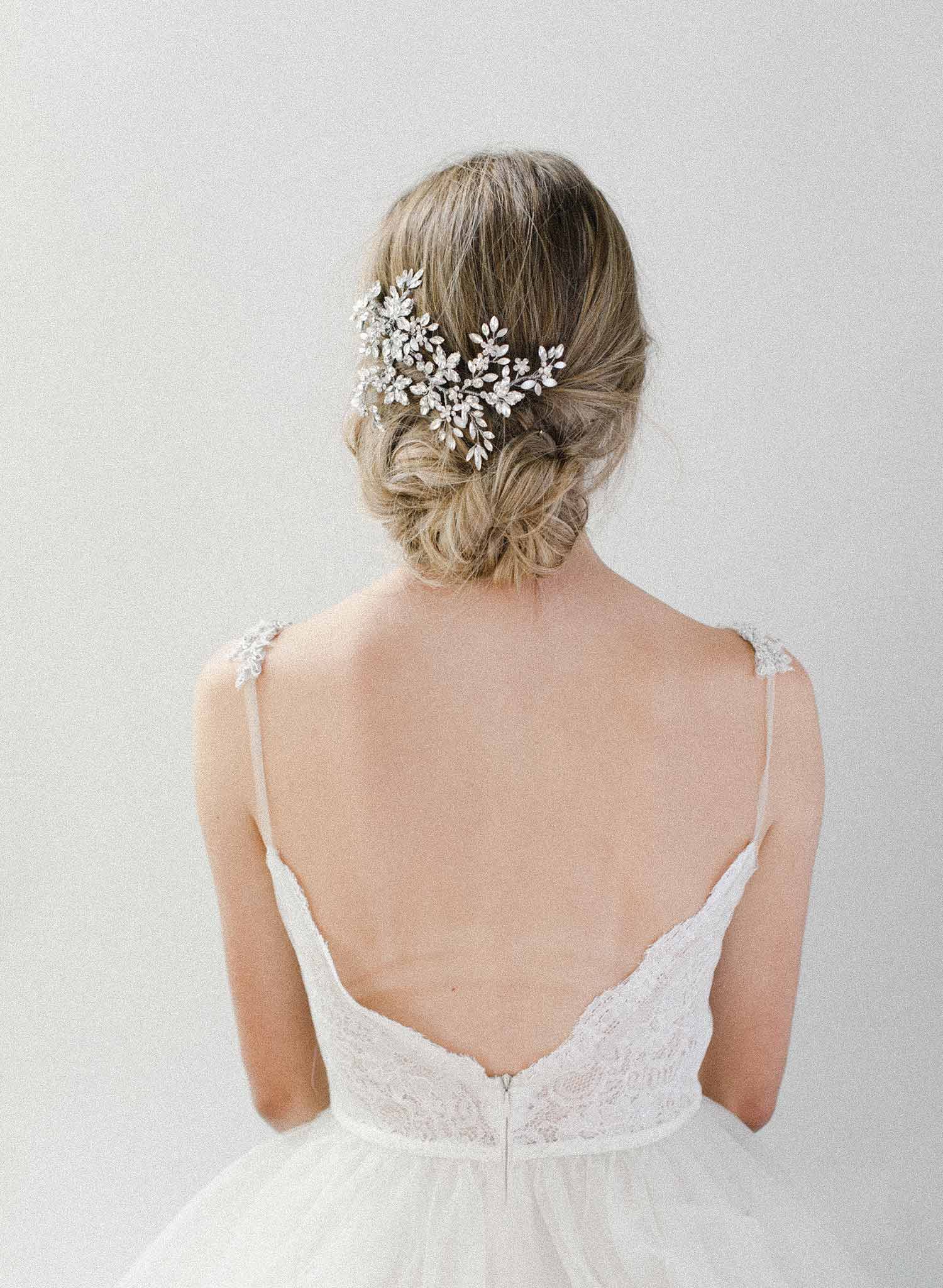 bridal headpiece, hair clip, wedding accessory, twigs and honey