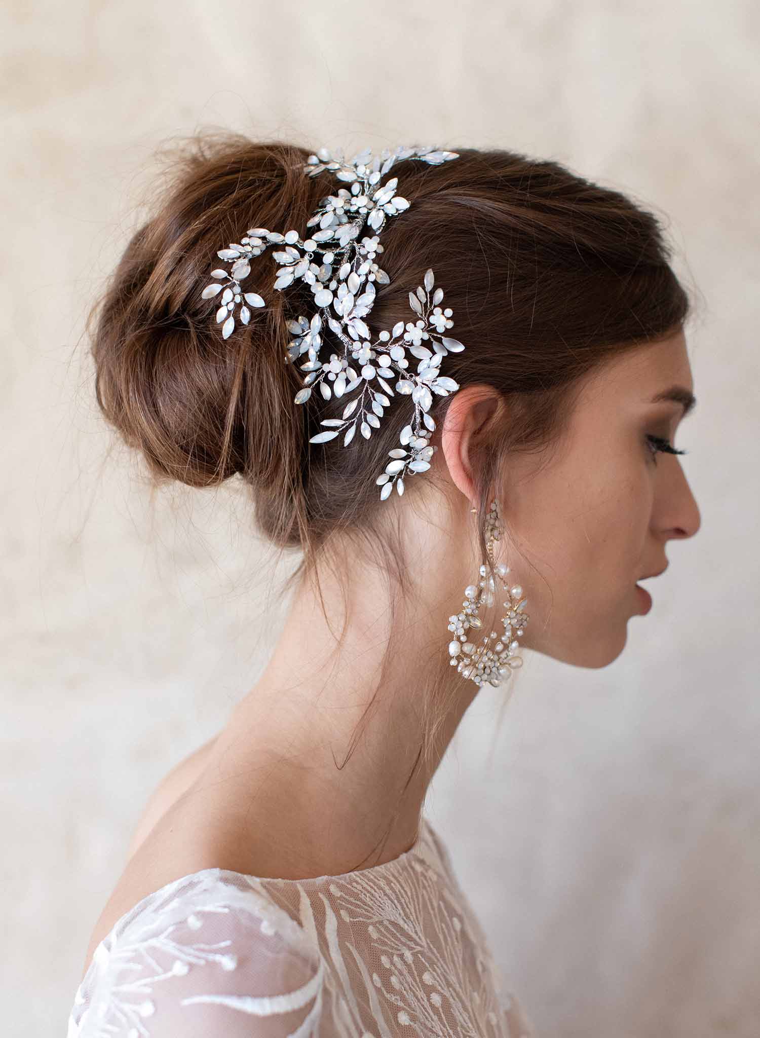 bridal headpiece, hair clip, wedding accessory, twigs and honey