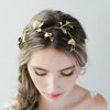 bridal floral modern headpiece, headband, weddings, twigs & honey