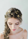 bridal floral modern headpiece, headband, weddings, twigs & honey