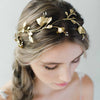 bridal floral modern headpiece, headband, weddings, twigs & honey