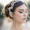Opal and pearl lush bridal hair vine - Style #2042