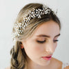 bridal hair vine, opal crystals, freshwater pearls, headpiece by twigs & honey