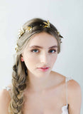 grecian inspired bridal headpiece, twigs and honey, gold 