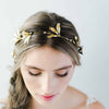 grecian inspired bridal headpiece, twigs and honey, gold 