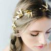 grecian inspired bridal headpiece, twigs and honey, gold 