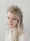 star tiara, crown, bridal headpiece, twigs and honey