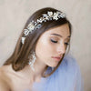 Porcelain and opal crystal hair vine - Style #2055