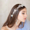 bridal opal crystal and pearl hair vine, twigs and honey