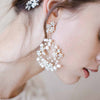 Baby's breath bridal pearl earrings - Style #2063