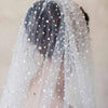 Pearl showers bridal train veil - Style #2065
