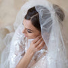 embroidered floral bridal veil, twigs and honey, embellished blusher