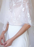 Simple embroidered crystal or pearl bead sash - Style #2069