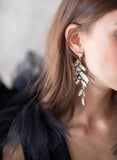 crystal confetti bridal earrings, jewelry, twigs & honey