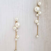 pearl droplet earrings, hoop chandelier, bridal, twigs and honey
