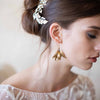 grecian inspired gold drop earrings, bridal, twigs and honey, weddings