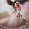 grecian inspired gold drop earrings, bridal, twigs and honey, weddings