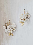 clay bridal floral earrings by twigs and honey