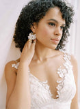 clay bridal floral earrings by twigs and honey