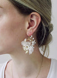 clay bridal floral earrings by twigs and honey