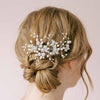 twigs and honey bridal spray of pearls and crystals hair comb