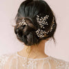 dainty bead and pearl bridal hair pins by twigs and honey