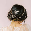 dainty bridal pearl and crystal, blossom, hair pin set by twigs and honey bhldn