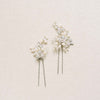 bridal crystal baby's breath hair pins, pearls by twigs and honey