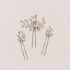 Austrian crystal bridal hair pin set by twigs and honey gold
