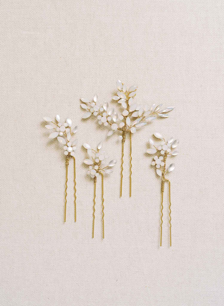 crystal bridal hair pins, weddings, bobby pins, twigs and honey