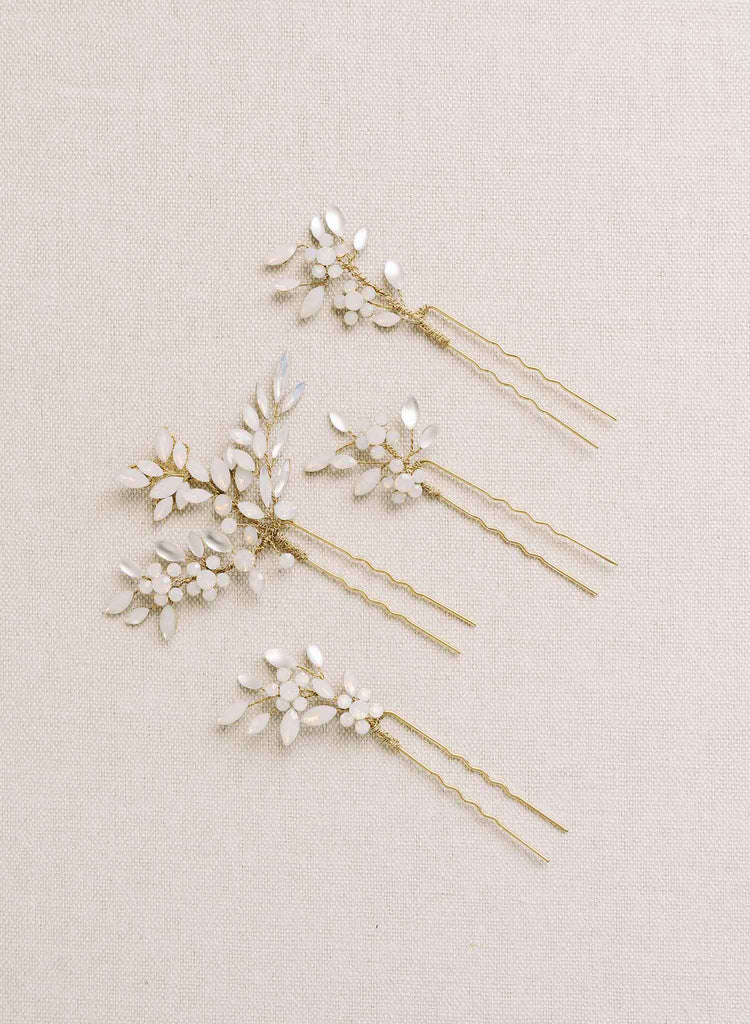 crystal bridal hair pins, weddings, bobby pins, twigs and honey