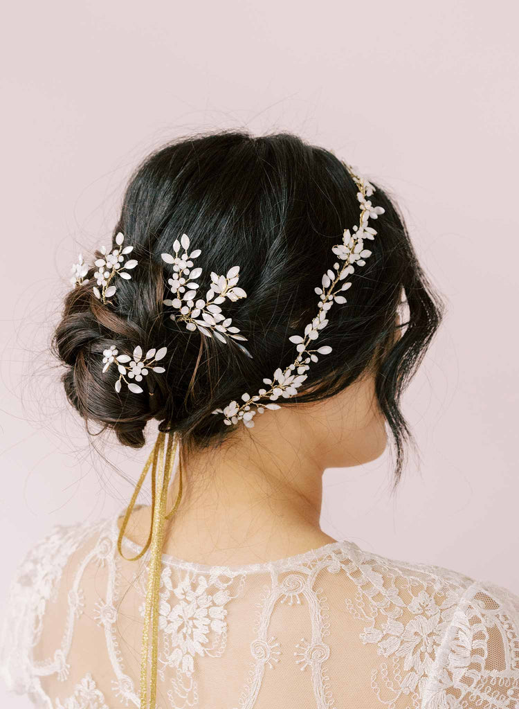 crystal bridal hair pins, weddings, bobby pins, twigs and honey