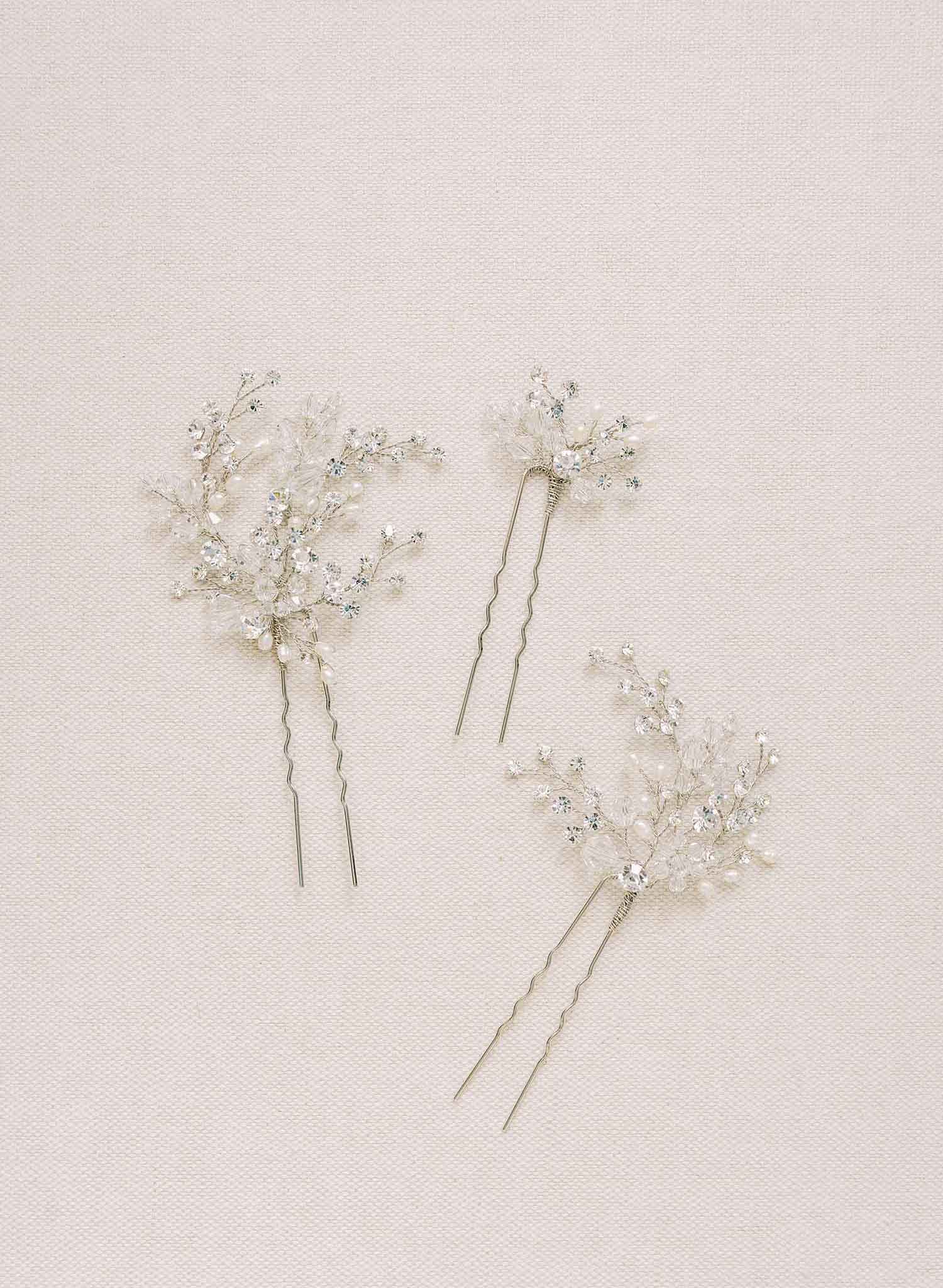 Pearl bubbles hair comb and pin set of 5 - Style #937