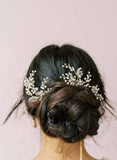 crystal baby's breath bridal hair pins set, twigs & honey