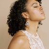 pearl filigree lace wired bridal earrings, twigs and honey