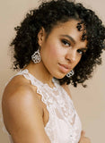 pearl filigree lace wired bridal earrings, twigs and honey