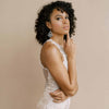 pearl filigree lace wired bridal earrings, twigs and honey
