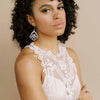 pearl filigree lace wired bridal earrings, twigs and honey
