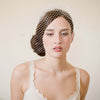 bridal birdcage veil with crystals by twigs & honey