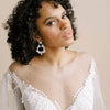 pearl chandelier bridal earrings, weddings, twigs & honey